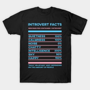 Introvert Facts Stats T-Shirt